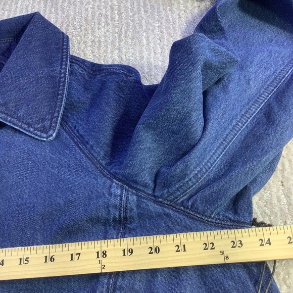 Apiece Apart Franke Swing Jacket Blue Denim Button Front Size Small Womens NWT - Picture 11 of 14